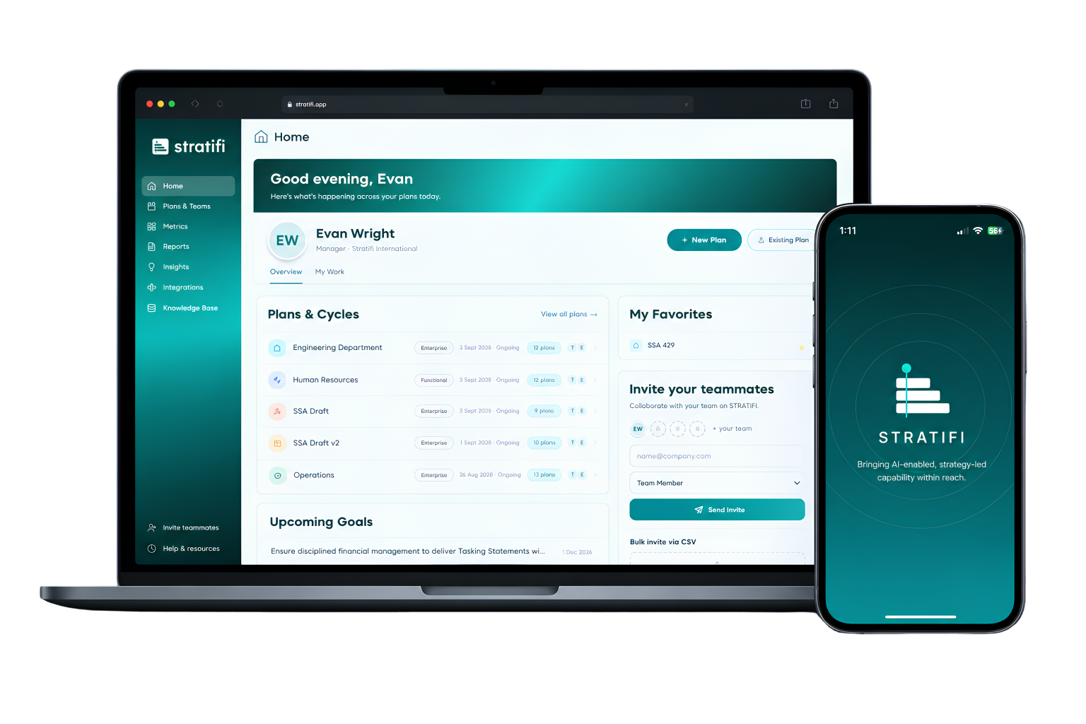 STRATIFI web application preview